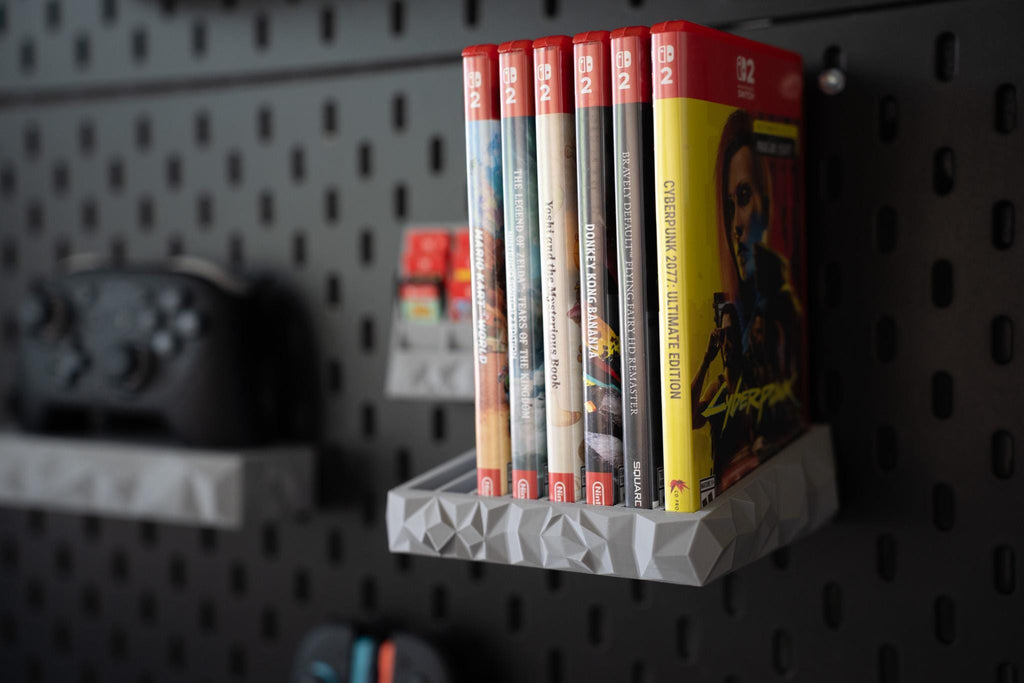 Nintendo Switch Game Box Holder (Ikea Skadis Mount) - Geometric Pattern