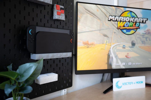 Geometric Nintendo Switch 2 Dock Holder (Ikea Skadis Mount)
