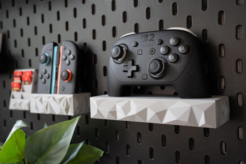 Geometric Nintendo Switch 2 Pro Controller Holder (Ikea Skadis Mount)