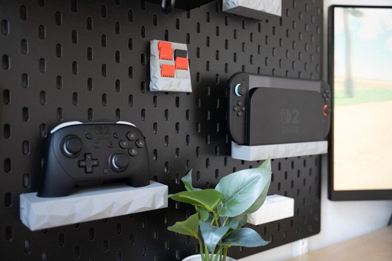 Geometric Nintendo Switch 2 Pro Controller Holder (Ikea Skadis Mount)
