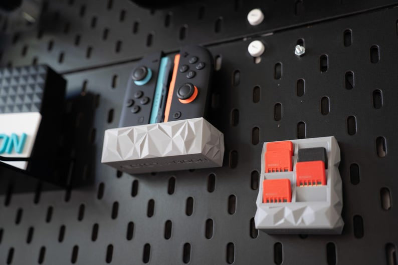Geometric Nintendo Switch 2 JoyCon pair Holder (Ikea Skadis Mount)