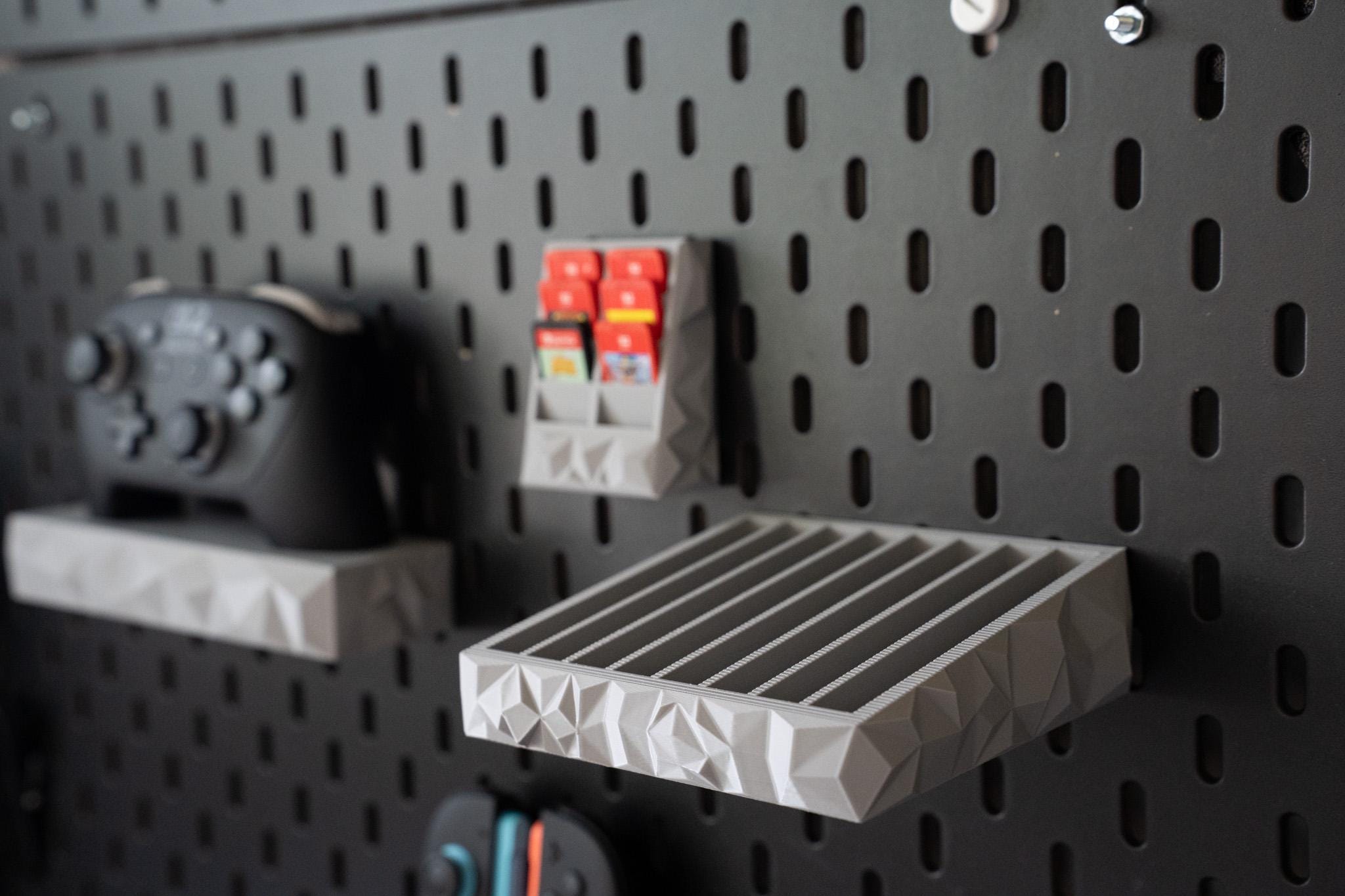 Nintendo Switch Game Box Holder (Ikea Skadis Mount) - Geometric Pattern
